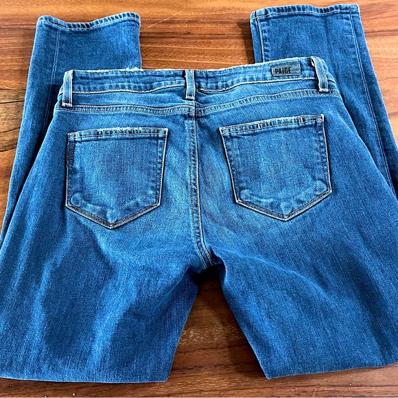 Paige Women’s Bridgett Destructed Strait Leg Jeans Size 26 Stretch Sculpting - Picture 9 of 14